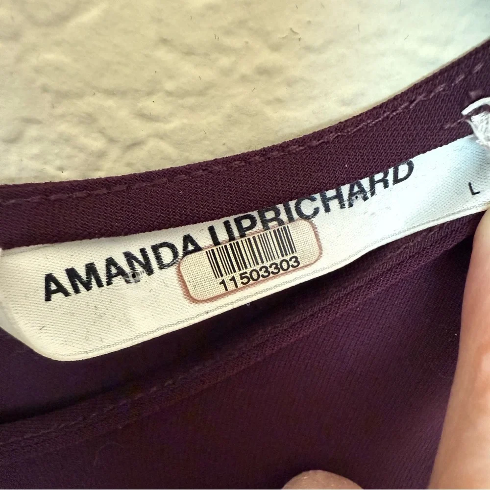 Amanda Uprichard Kenmare Long Sleeve Mini Shift Dress in Purple Plum Size Large - Picture 5 of 11